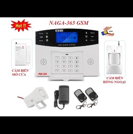 Báo trộm không dây qua SIM và WiFi NAGA-365W